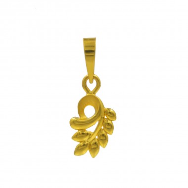 22K Gold Stylish Casting Leaf Pendant